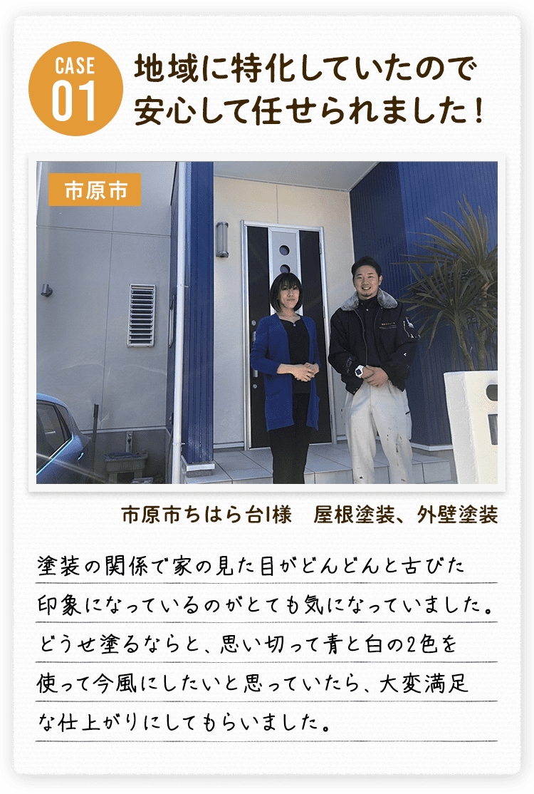 CASE1 地域に特化していたので安心して任せられました!