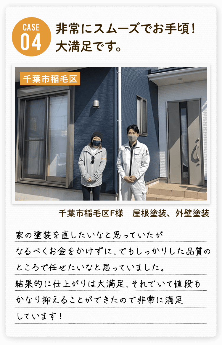 CASE4 非常にスムーズでお手頃!大満足です。